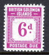 British Solomon Islands 1940 Postage Dues - 6d Purple HM (SG D6) - Salomonseilanden (...-1978)