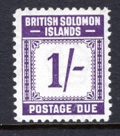 British Solomon Islands 1940 Postage Dues - 1/- Violet HM (SG D7) - Salomonseilanden (...-1978)