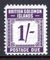 British Solomon Islands 1940 Postage Dues - 1/- Violet HM (SG D7) - Salomonseilanden (...-1978)