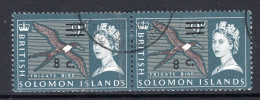 British Solomon Islands 1966-67 Decimal Surcharges - Wmk. Upright - 8c On 9d - ERROR - 8 Inverted Used (SG 142Aa) - Salomonseilanden (...-1978)