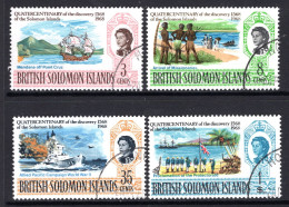 British Solomon Islands 1968 Quartercentenary Of Discovery Of Solomon Islands Set Used (SG 162-165) - Salomonseilanden (...-1978)