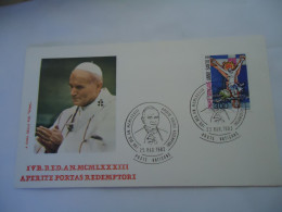 VATICAN  COVER FDC  1983  POPES  APERITE  PORTAS REDEMPTORI - Other & Unclassified