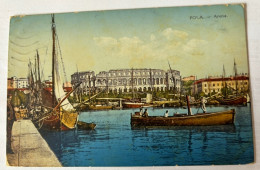 ISTRIA - POLA - ARENA - VG  1913 PER USA . - Kroatien