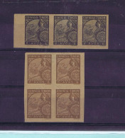 Sp10691 TIMOR Proof 1934 PADRÕES N/D Brown Paper 3x6a Black+ 4x6a Brown . B. Ships Symbols Coat Of Arms Brasons Portugal - Timor