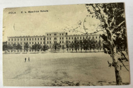 ISTRIA - POLA - SCUOLA -  MARINE SCHULE - VG 1910. - Croacia