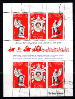 Solomon Islands 1978 25th Anniversary Of Coronation Of QEII Sheetlet Used (SG 357-359) - Salomonseilanden (...-1978)