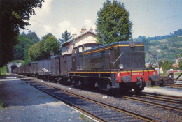 LOT De 2 Cartes Prises à OLLIERGUES Autorail Train Locomotive Viaduc Gare En 1955 Et 1986 - Olliergues