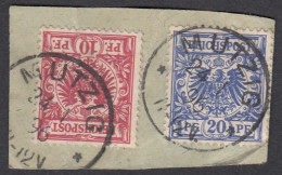 TIMBRES  SUR FRAGMENT OBLITERE " MUTZIG ". - Oblitérés