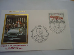 VATICAN  COVER FDC  1980  POPES  VISIT   PAUL VI  GERMANY VOLO ROMA-COLONIA - Other & Unclassified