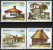 Yugoslavia 1992 - Museum Exhibits, Traditional Houses - Mi 2574-2577 - MNH**VF - Unused Stamps