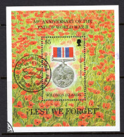 Solomon Islands 1995 50th Anniversary Of End Of Second World War MS Used (SG MS836) - Salomoninseln (Salomonen 1978-...)