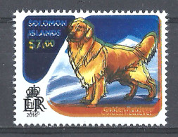 Error Double Impression MNH Domestic Animals Dogs Puppies Golden Retriever - Michel 4110 Solomon Islands 2016 - Hunde