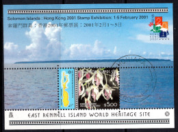 Solomon Islands 2001 Hong Kong 2001 Stamp Exhibition MS Used (SG MS990) - Salomoninseln (Salomonen 1978-...)