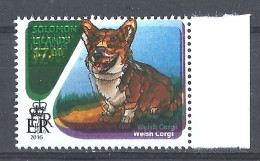 Error Double Impression MNH Domestic Animals Dogs Puppies Welsh Corgi - Michel 4112 Solomon Islands 2016 - Hunde