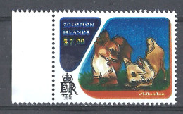 Error Double Impression MNH Domestic Animals Dogs Puppies Chihuahua - Michel 4113 Solomon Islands 2016 - Hunde