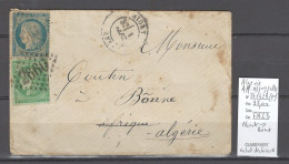 France - Lettre Affranchissement 03/09/1871- Yvert 42b + 37 - Niort Pour L'Algérie - Bone - 1849-1876: Période Classique