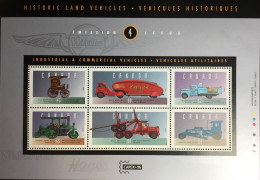 Canada 1996 Historic Land Vehicles Capex Minisheet MNH - Unused Stamps