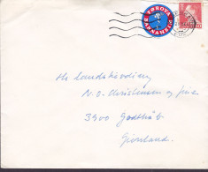 Denmark KØBENHAVN Omk. 1970? Cover Brief Lettre GODTHÅB Greenland FR. IX. Stamp Føroya Barnaheim Vignette - Briefe U. Dokumente