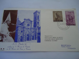 VATICAN  COVER FDC  1966 POPES  VISIT  FIRENZE   S MARIA DEL FIORE - Sonstige & Ohne Zuordnung