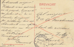 Denmark PPC Koldinghus Maximum Card Written In ESPERANTO French Cruiser 'ISLY' Deutsche Post TANGER Morocco 1908 (Arr.) - Morocco (offices)