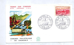 Lettre Fdc 1971 Grenoble Congres - 1970-1979