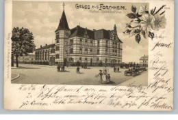 8550 FORCHHEIM, Lithographie 1900, Kath. Gesellenhaus / Kolpinghaus - Forchheim