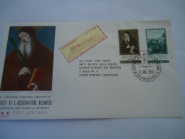 VATICAN  COVER FDC EXPRES 1969    POPES  VISIT EUROPAE MONTECASSINO - Other & Unclassified