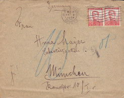 D.O.A.L. (Deutsche Ost-Afrika-Linie) ANTWERPEN Anvers 1914 Cover Brief Lettre MÜNCHEN T-CDs. Taxe Postage Due - 1912 Pellens