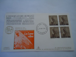 VATICAN  COVER FDC  1969  POPES  VISIT  SPACE APOLLO 12 LA  LUNA VIBRA - Sonstige & Ohne Zuordnung