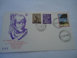 VATICAN  COVER FDC  1966    POPES  PAUL VI    VISIT CAMBRINETO ROMANO - Päpste