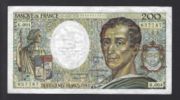 BILLET 200 Fr MONTESQUIEU 1981 - 200 F 1981-1994 ''Montesquieu''