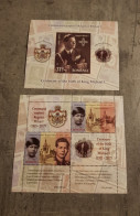 ROMANIA CENTENARY OF THE BIRTH OF KING MICHAEL I -2 MINIATURE SHEETS MNH - Unused Stamps