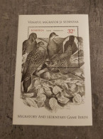 ROMANIA MIGRATORY AND SEDENTARY GAME BIRDS MINIATURE SHEET MNH - Unused Stamps