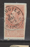 COB 57 Sur Fragment Oblitération Centrale Relais étoile * SCHOOTEN * - 1893-1900 Thin Beard