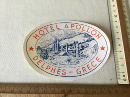 Hotel Apollon In Delfi Gréce - Hotelaufkleber