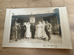 CHAUNY , Carte Photo Du Poste De Secours , Croix Rouge Française , Dispensaire Halphen - Chauny