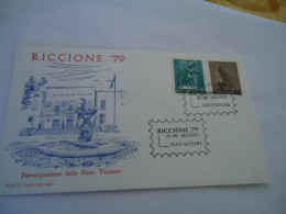 VATICAN    COVER FDC 1979    RICCIONE - Sonstige & Ohne Zuordnung