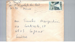 Marcophilie - Timbre Le Saut Du Doubs N°WT : POSTE-1973-28 - Avec Correspondance - 1961-....