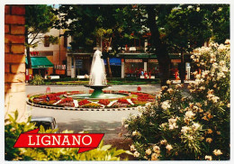 CPSM 10.5 X 15 Italie (176) LIGNANO SABBIADORO Fontana  Fontaine  Commerce Svet Monaco  Jumelier... - Udine