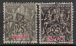 INDOCHINE 1892-1906: Les Y&T 10 Obl., 2 Nuances - Usati