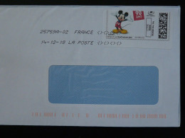 90 Ans De Mickey 90 Years Timbre En Ligne Montimbrenligne Sur Lettre (e-stamp On Cover) Ref TPP 5357 - Disney