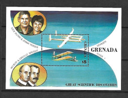 Grenada 1987 Airplanes - Great Scientific Discoveries MS MNH - Aerei