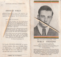 Oorlogsslachtoffer : 1945, Willy Stevens, Scout, Brussel, Schandelab, Duitsland, - Santini