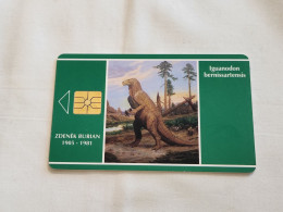 CZECH REPUBLIC-(C33-23/11.93)-Dinosaur -Iguanodon-(98)(150units)(22/11/1993)(tirage-100.000)-used Card - República Checa