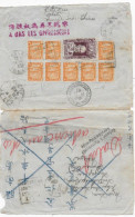 INDOCHINE Lettre De DALAT 1945 Timbres Colonie Française Censure A BAS LES OPRESSEURS - Storia Postale