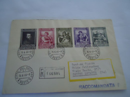 VATICAN  REGISTERED  COVER  1964  MICHELANGELO POSTED   SESTRI LEVANTE - Altri & Non Classificati