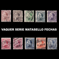 ESPAÑA. Alfonso XIII.1930-31.Serie Matasello FECHAS.Edifil 490-497A - Oblitérés
