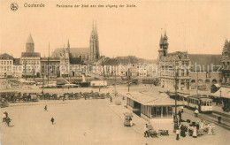 43487657 Ostende Oostende Panorama Der Stad Aan Den Uitgang Der Statie  - Oostende