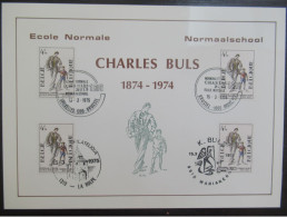 1752 'Charles Buls' Met Alle Eerstedagafstempelingen - Herdenkingsdocumenten