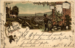 Gruss Aus Freiburg - Litho - Freiburg I. Br.